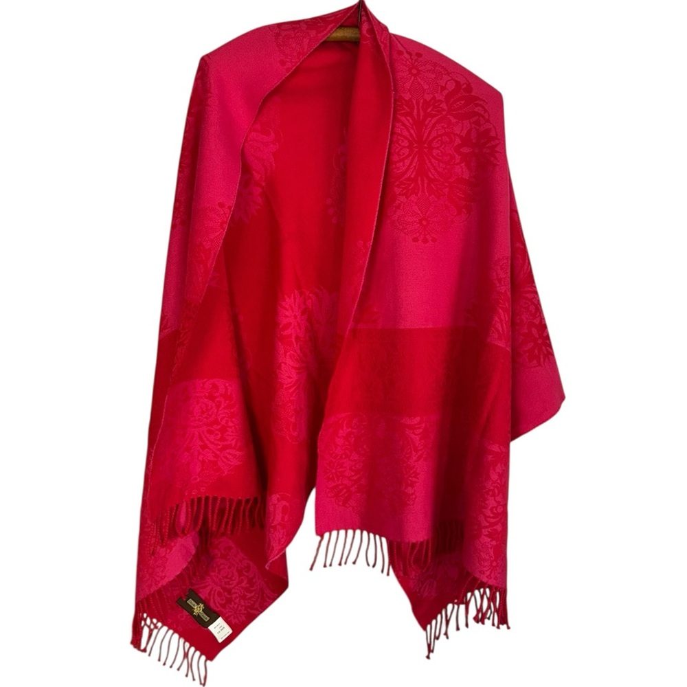 Cecchi e Cecchi  | Women's 100% Wool Jacquard Fringe Scarf Wrap Shawl